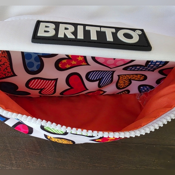 BRITTO Colorful Heart Print Backpack-Romero Britto - Picture 14 of 14